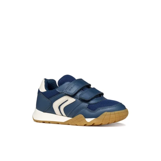 Geox Rann-E Boy Sneakers Navy Blue for Boys Casual Sporty Design Mesh and Leather Effect Comfortable Everyday Wear Size 31 J56NEA.0BC14.CF41M - Image 3
