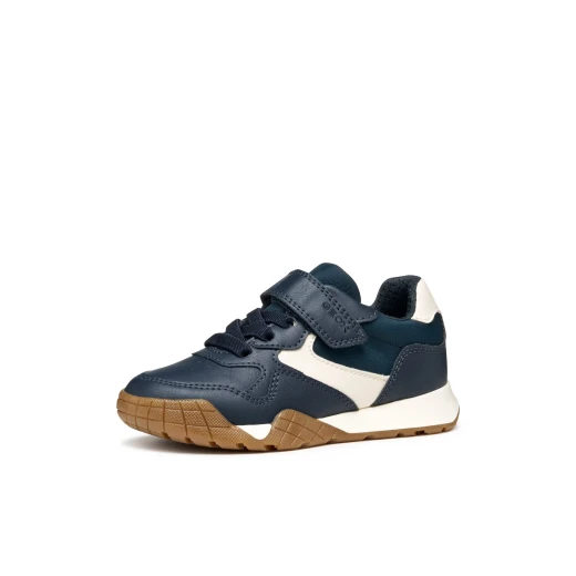 RANN BOY Sneakers Navy Nylon and Leather Effect Boys' Shoes Size 28 - Geox - Image 4