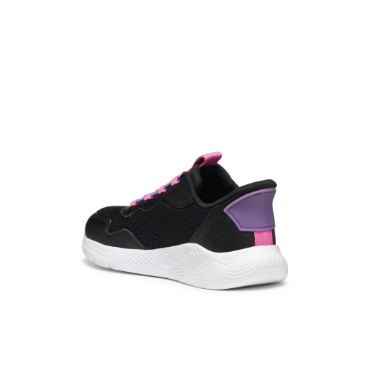 Sprintye Fast In Girl's Sneakers Black Color Modern Design Running Style Mesh Leather Effect Slip On Technology Size 35 - Geox - Image 5