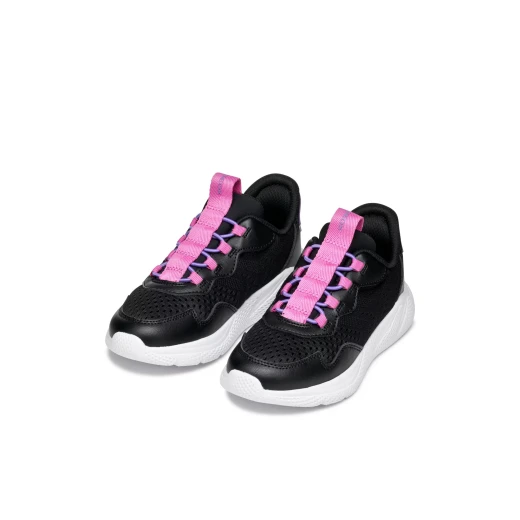 Sprintye Fast In Girl's Sneakers Black Color Modern Design Running Style Mesh Leather Effect Slip On Technology Size 35 - Geox - Image 7