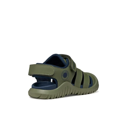Geox Fusbetto Pro Boy Outdoor Sandals Sage Green 33 Designed for Summertime Water Fun Quick Drying Leather Effect and Lycra Construction Perfect for Active Kids - Fusbetto - Image 5