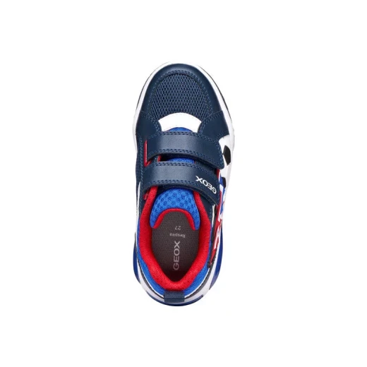 Geox Inek Boy Sneakers Navy 29 Mesh Leather Effect Light Up Shoes - Geox - Image 8