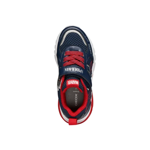 Geox Ciberdron Boy's Sneakers Navy Mesh Superman Lights Featuring Metallic Detailing, Ideal for Playtime and Sports. Size 28. Partnership with Marvel. J65LBC.014CE.C0735 - Geox - Image 9