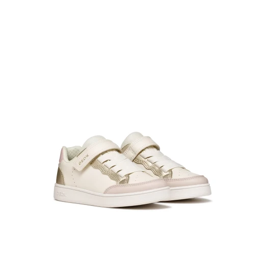 Geox Eclyper Girl Sneakers Ivory 37 Featuring Leather Effect Upper, Pearlescent Nubuck Effect Material, Lightweight Design, and Versatile Style for Everyday Outfits - Geox - Image 7