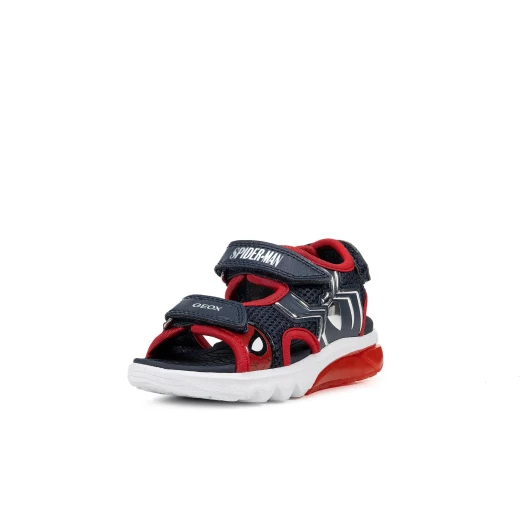 Geox Ciberdron Boy's Sandals Navy Mesh 28 Spiderman Design with Multicolor TPR Patches and Lights Perfect for Active Kids - Geox - Image 5