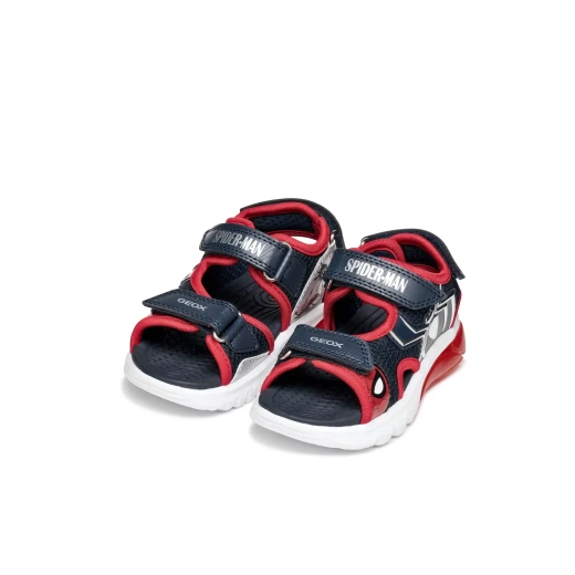 Geox Ciberdron Boy's Sandals Navy Mesh 28 Spiderman Design with Multicolor TPR Patches and Lights Perfect for Active Kids - Geox - Image 6