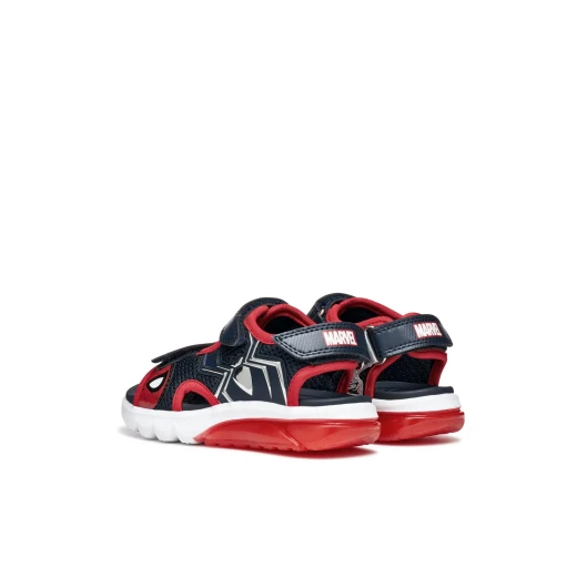Geox Ciberdron Boy's Sandals Navy Mesh 28 Spiderman Design with Multicolor TPR Patches and Lights Perfect for Active Kids - Geox - Image 7