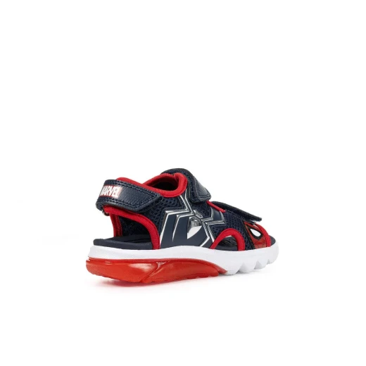 Geox Ciberdron Boy's Sandals Navy Mesh 28 Spiderman Design with Multicolor TPR Patches and Lights Perfect for Active Kids - Geox - Image 9