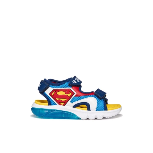 Geox Ciberdron Boy's Sandals Blue 29 with Spiderman Patches and Light Up Feature for Active Kids, Breathable Mesh and Leather Effect Design, Ideal for Sports - Geox - Image 7
