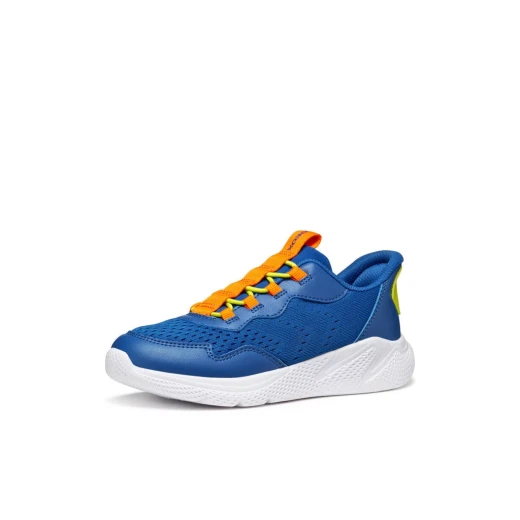 حذاء رياضي Geox Sprintye Fast In Boy أزرق ملكي شبكي جلد سريع الارتداء بتقنية Fast In للمدرسة والرياضة مقاس 29 - Image 4
