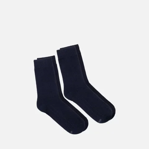 جوارب رجالية من SOCKS MAN قطنية متوسطة الطول، عبوة من 2 أزواج باللون الأزرق، متوفرة بمقاس 43 46، مريحة ومتينة للاستخدام اليومي - Image 2
