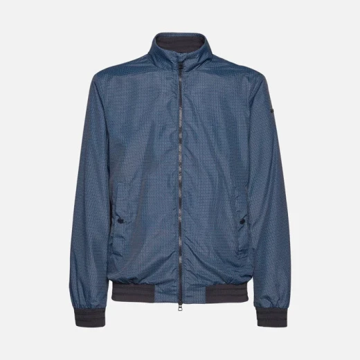 VINCINT Men's Light Blue Short Bomber Jacket Breathable Polyester Windblocking Finish 58 Versatile Functional Design for Everyday Wear Office Appropriate Outfits - Vincit - Image 3
