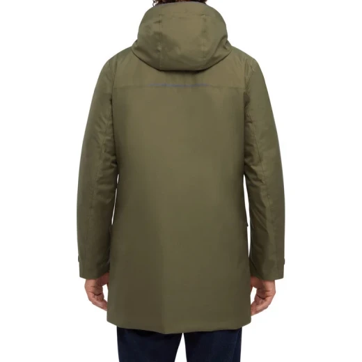 Geox Clintford Man Olive Night Amphibiox Jacket Waterproof Breathable 10,000mm Taslan Nylon Construction, Stylish Protection for Any Condition, Sizes Available - Geox - Image 7
