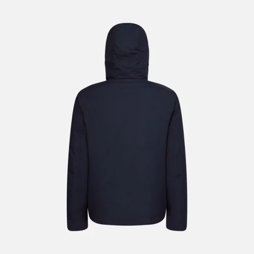 Geox Sapienza Man Navy Jacket 50 with Hood Softshell and Quilted Nylon Combination for Men Fast Delivery Easy Exchange Outdoor City Style Modern Design Blue Tones - Geox - Image 6