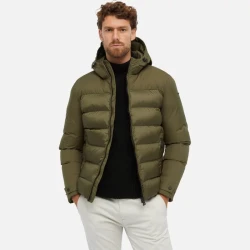 Geox Sapienza Men's Olive Green Softshell Jacket with Hood 56