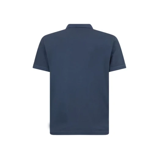 Geox POLO MAN Majolica Blue XXL Men's Polo Shirt Washed BCI Cotton Jersey Short Sleeve Casual Wear with Side Split Hems and Lower Back Hemline Fast Delivery - Image 4