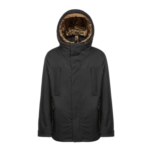 Geox Terreste Man Parka Jacket Black 60 Waterproof Mid Length Outdoorsy Design Recycled Polyester Twill Internal Detachable Bib EcologicWARM Wadding Fast Delivery Easy Exchange - Terreste - Image 11