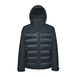 Geox Sapienza Man Padded Jacket With Hood Sky Captain M4628J Stylish Outdoor Inspired Design Wind Blocking Water Resistant Finish For Men Available In Multiple Sizes and Colors