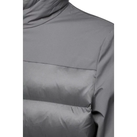 Geox Sapienza Man Padded Jacket With Hood Grey, Water Resistant Wind Blocking Finish, Mixture of Stretch Polyester Twill and Recycled Quilted Nylon, Size 58 - Geox - Image 12