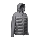Geox Sapienza Man Padded Jacket 50 Grey Modern Outdoor Design Water Resistant Wind Blocking Recycled Nylon Twill Hood Drawstring Hem Fast Delivery Easy Exchange - Geox