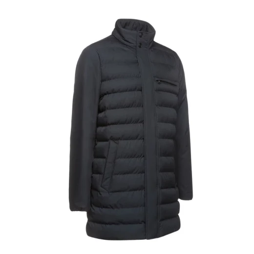 Geox Sile Man Longline Jacket Sky Captain 50 Men's Water Repellent Wind Resistant Padded Everyday Coat 3 External Pockets Fast Delivery and Easy Exchange - Geox - Image 7