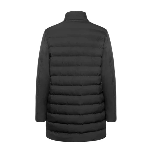 Geox Sile Man Longline Jacket Black Water Repellent Wind Resistant Padded Exterior 3 Pockets Size 54 Functional Comfortable Everyday Aesthetic M4628T.T3140.F9000 Fast Delivery - Geox - Image 3