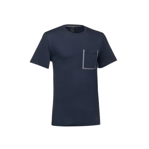 T Shirt Man Crew Neck Sky Captain Cotton Jersey Pocket Tee M - Geox - Image 3