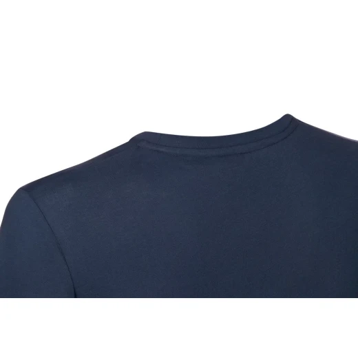 Men's Crew Neck T Shirt Sky Blue Color Block Cotton Jersey M - Geox - Image 5