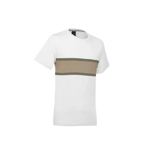 Men's White Cotton Crew Neck T Shirt, Short Sleeve, Size Large - Geox - Image 3