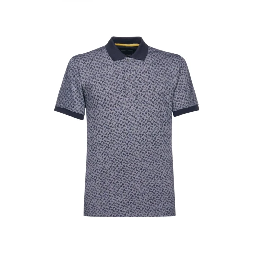 POLO MAN Navy Blue Oxford Cotton Polo Shirt Men's Short Sleeve Breathable All Over Print Design Comfortable Stylish Collar and Sleeve Ends Large Size Available M5510N.T3250.F4112 POLO MAN Navy Blue Oxford Cotton Polo Shirt Men's Short Sleeve Breathable All Over Print Design Comfortable Stylish Collar and Sleeve Ends Large Size Available M5510N.T3250.F4112