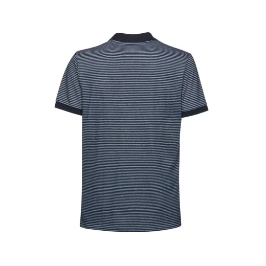 POLO MAN Blue Oxford Cotton Short Sleeve Polo Shirt for Men with All Over Print Design in Size Large, Breathable and Comfortable, Stylish City Edge, SKU M5510N.T3250.F4148 - Geox - Image 4