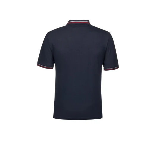 POLO MAN Sky Captain Men's Polo Shirt XXL Made From Breathable Cotton Pique Fabric With Contrasting Striped Detailing on Sleeves and Collar Comfortable for City Dressing - Polo man - Image 4