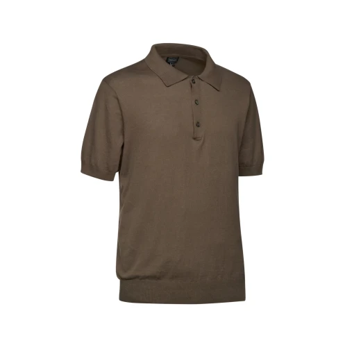 Knit Man XL Kalamata Short Sleeve Knitted Polo Shirt for Men: Comfortable Cotton Fabric with Buttoned Collar, Perfect for Office & Off Duty, Versatile Style - Knit man - Image 3
