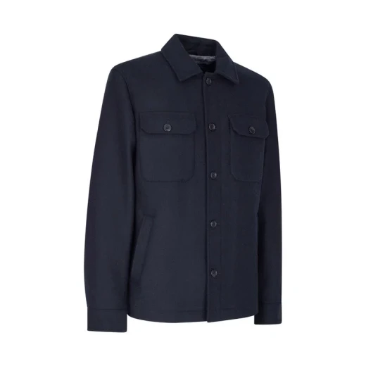 MONREALE MAN Sky Captain Wool Blend Coat Windproof 60 Featuring Shirt Style Cut Chest Pockets and Bonded Soft Cloth Offers Urban Vibe Protection Against Wind - Geox - Image 11