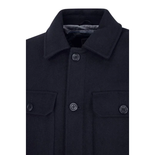 MONREALE MAN Sky Captain Wool Blend Coat Windproof 60 Featuring Shirt Style Cut Chest Pockets and Bonded Soft Cloth Offers Urban Vibe Protection Against Wind - Geox - Image 6