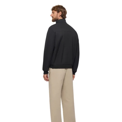 Vincit Men's Bomber Jacket Black Recycled Polyester Twill Windproof 58 - Geox - Image 10