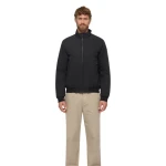 Vincit Men's Bomber Jacket Black Recycled Polyester Twill Windproof 58 - Geox