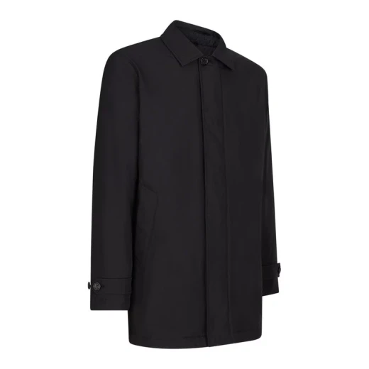 Avery Men's City Coat Recycled Matt Polyester Wind and Rain Resistant Jacket Size 56 Black, Contemporary Design for Urban Lifestyle Protection 180 Characters - Geox - Image 3