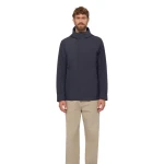 Anyweco Men's Parka Jacket 58 Sky Captain with Removable Quilted Vest, Water Repellent, Recycled Twill Polyester, Sustainable Thermore Ecodown Padding, Protective Hood - Geox