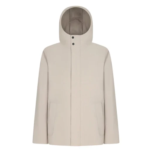 Geox Doray Parka Man Beige Waterproof Breathable Jacket ABX Technology Textured Polyester Recycled Thermore Ecodown Padding Modern Minimalist Design Size 48 For Men - Doray - Image 11