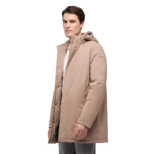 جاكيت أوريلو رجالي بني فاتح 56 بغطاء رأس قابل للفصل طارد للماء - جيوكس - Image 6