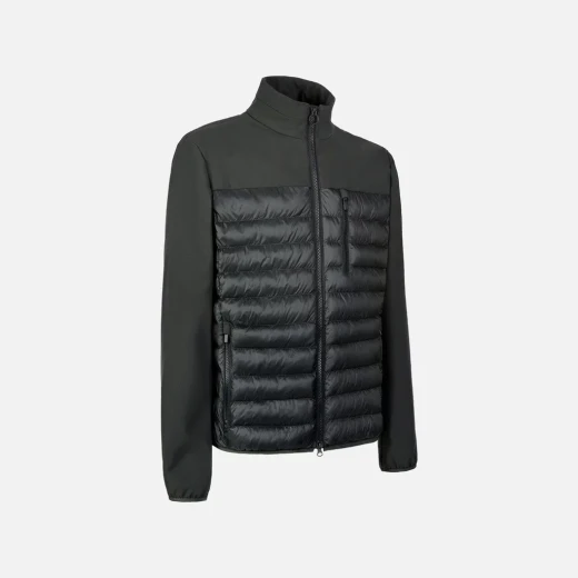 Geox Spherica Man Jacket 52 Light Scarab: Breathable Softshell with Shiny Nylon Quilting, Sustainable Padding, and Wind Blocking Finish for City Wear - Geox - Image 3