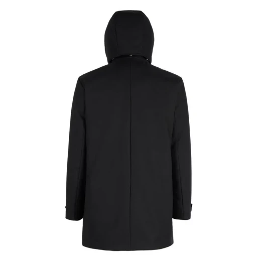 Aerantis Man Longline Jacket Black 60 Designed for Men Dynamic Ventilation Water Repellent Wind Blocking Reversible Padded Hood Item M5628W - Geox - Image 10