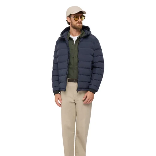 Geox Spherica Man Parka Jacket Sky Captain Color Water Resistant Wind Resistant Recycled Lining Polyester Quilted Design 48 Size Breathable Comfort Fit M5629C T3284 F1624 - Image 4