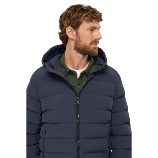Geox Spherica Man Parka Jacket Sky Captain Color Water Resistant Wind Resistant Recycled Lining Polyester Quilted Design 48 Size Breathable Comfort Fit M5629C T3284 F1624 - Image 5