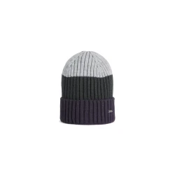 Yvan Man Beanie Hat Grey Acrylic Winter Cap for Men, Stylish City Slicker Design, Featuring Logoed Plaque Detail, Ideal for Day-to-Day Wear, Perfect Accessory, M5660G.T3312.F4636