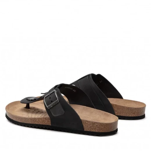 Geox Ghita Man Black Nubuck Sandals Size 40: Breathable Summer Comfort with Cork Outsole, Lightweight Design, and Easy Exchange Guarantee - Geox - Image 5