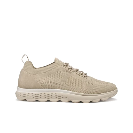 Geox Spherica Man Sneakers Sand Color Breathable Mesh Fabric Lightweight Cushioned Design Ideal For Leisure And City Outfits Size 44, U15BYA.0005Z.C5015 - Geox - Image 2