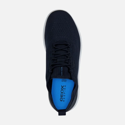 Geox Spherica Man Navy Blue Men's Breathable Cushioning Sneakers with Knitted Fabric Upper, Iconic Design, Enhanced Comfort and Support, Size 46, Fast Delivery and Easy Exchange - Geox - Image 5