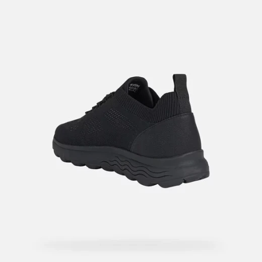 Geox Spherica Man Black Sneakers for Men Size 42 Innovative Design Breathable Knitted Fabric Superior Comfort Cushioning Stylish Footwear Item Code U15BYA.0006K.C9997 - Geox - Image 5